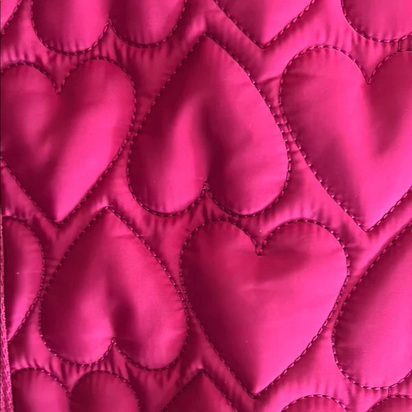 2 for 1 Victoria's Secret Red Quilted Tote Bag with Diamond Design - Picture 8 of 12